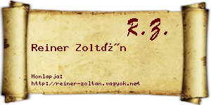 Reiner Zoltán névjegykártya