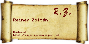 Reiner Zoltán névjegykártya